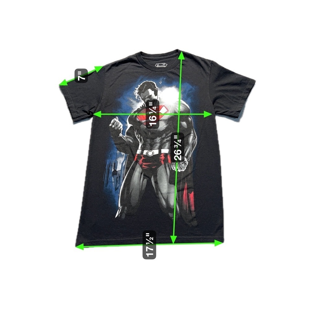 Superman Men’s Small Black Graphic T-Shirt Light Of The Sun DC Comics - Picture 4 of 5